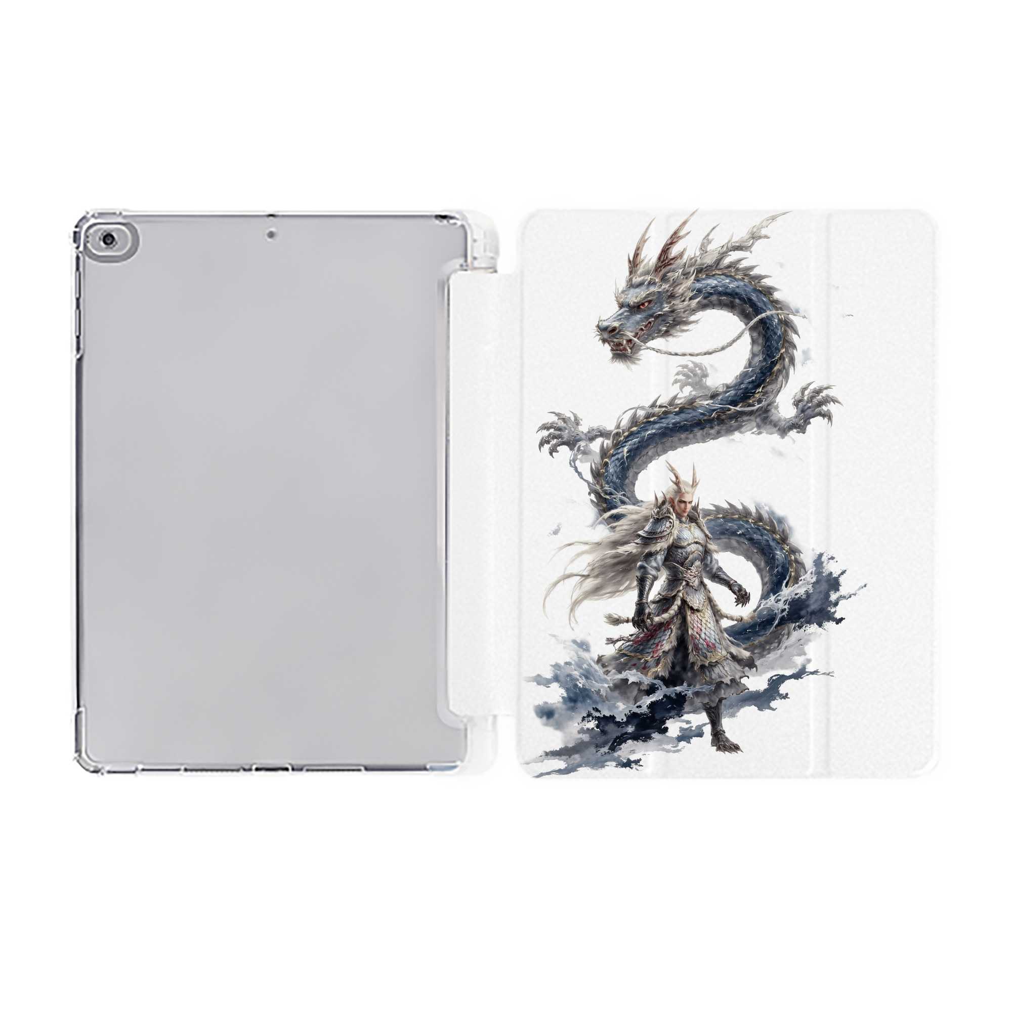 Ne Zha 2 ナタ 魔童の大暴れ IPad ケース ペン収納付き 三つ折りスタンド PUレザー×シリコン 対応機種9.5/10.5/10.9インチ